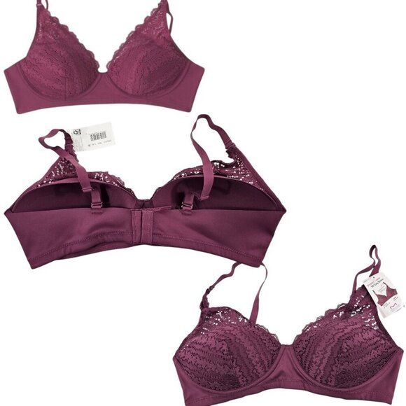 Maidenform Women's Comfort Crush Pretty Lace Lightly Lined Wireless Bra - NWT - Picture 1 of 16